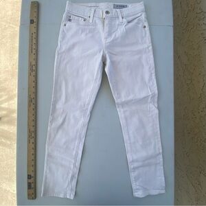 AG ex-boyfriend slouchy slim white jeans 25 0